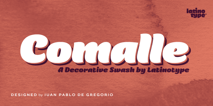 Comalle is an organic typeface that rescues some elements of handwritten script, but its stroke does not necessarily answer to a literal calligraphy structure.