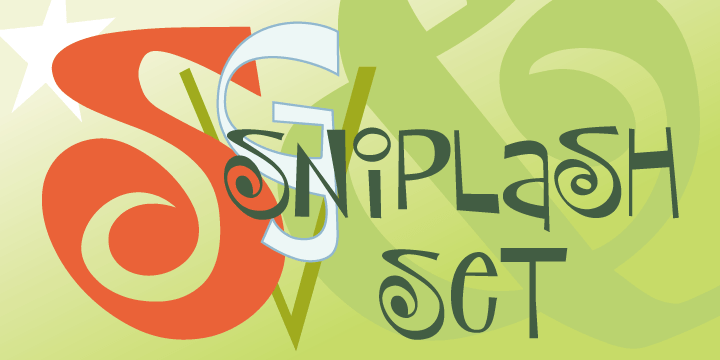 Sniplash is a lively font inspired by cartoons and comics of the 1960s and 