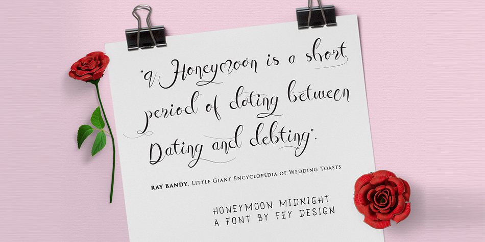 Highlighting the Honey Moon Midnight font family.