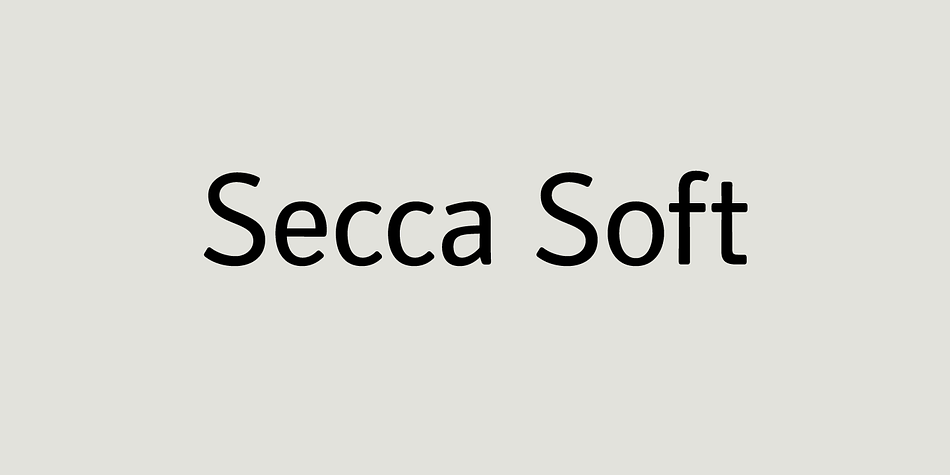 Secca Soft is an extension of the Secca font family and is full compatible in spacing and features.