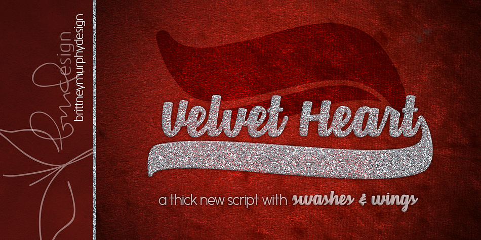 Velvet Heart is a thick script with soft corners and lots of extras!