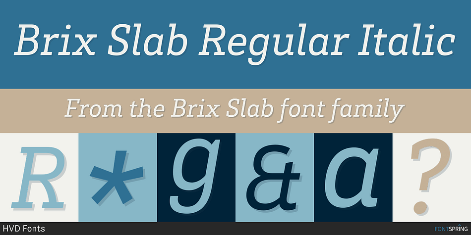Brix Slab Regular Italic Font