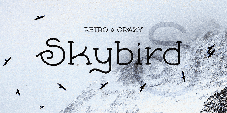 Skybird is a new crazy serif font.