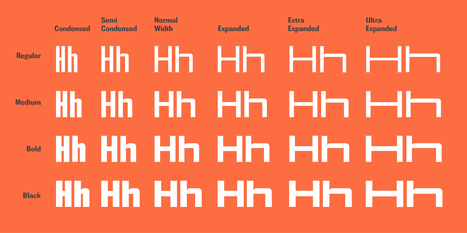 Noexit font family sample image.