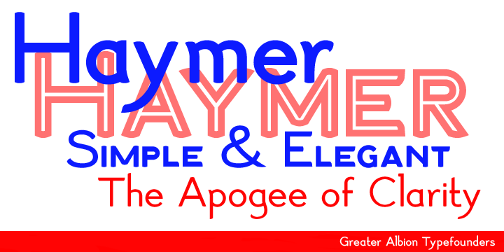 Haymer stands at the apogee of legibility and clarity.