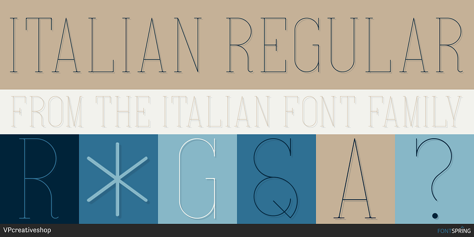 Italian Regular Font