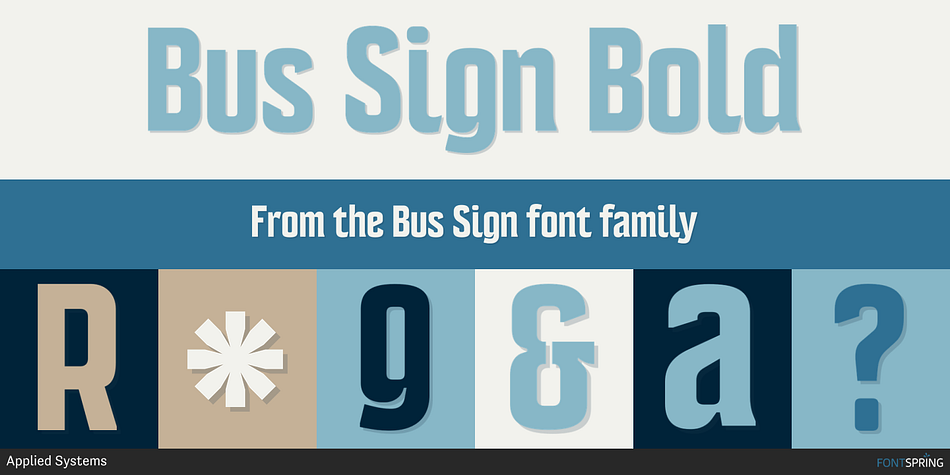 Bus Sign Bold Font