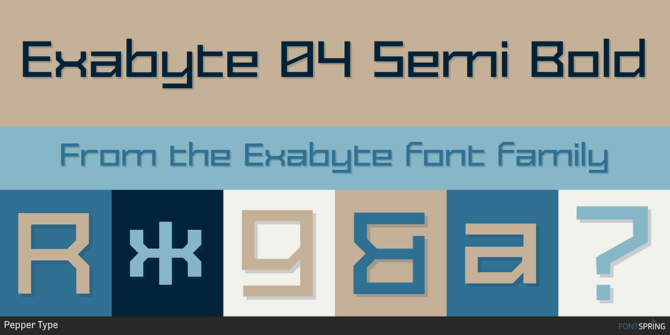 Exabyte 04 Semi Bold Font