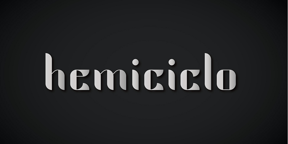 Hemiciclo is a modular typeface made out of semicircles, their intersections and join lines.