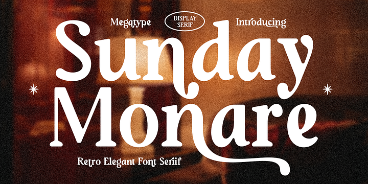 Sunday Monare font family by Mega Type