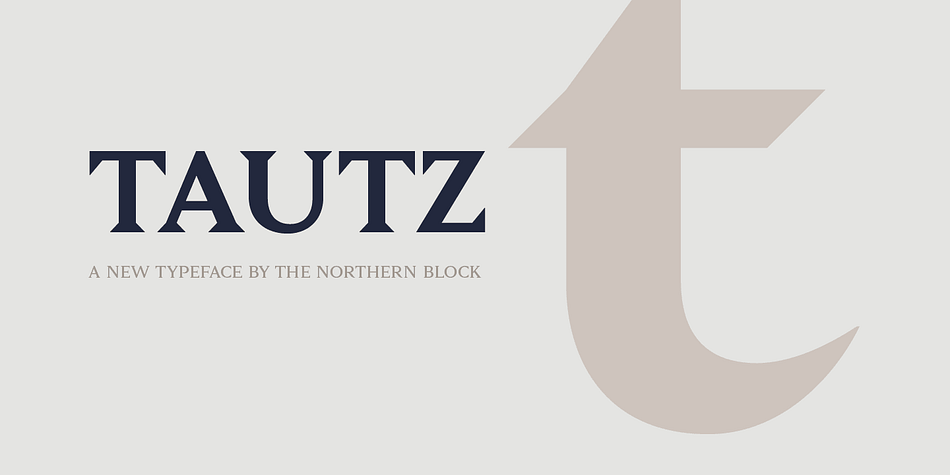 Tautz is a concept driven serif font family of 5 weights.