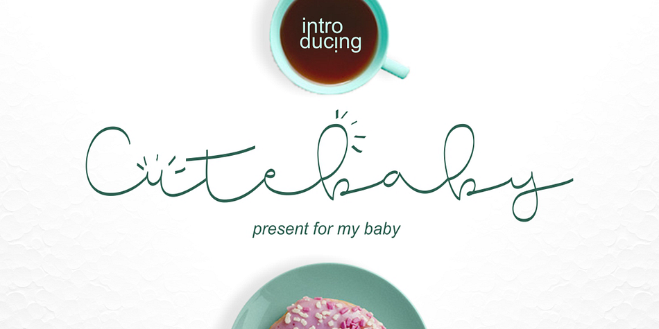 Cute Baby is a modern handwritten script font offerings for a newborn baby.