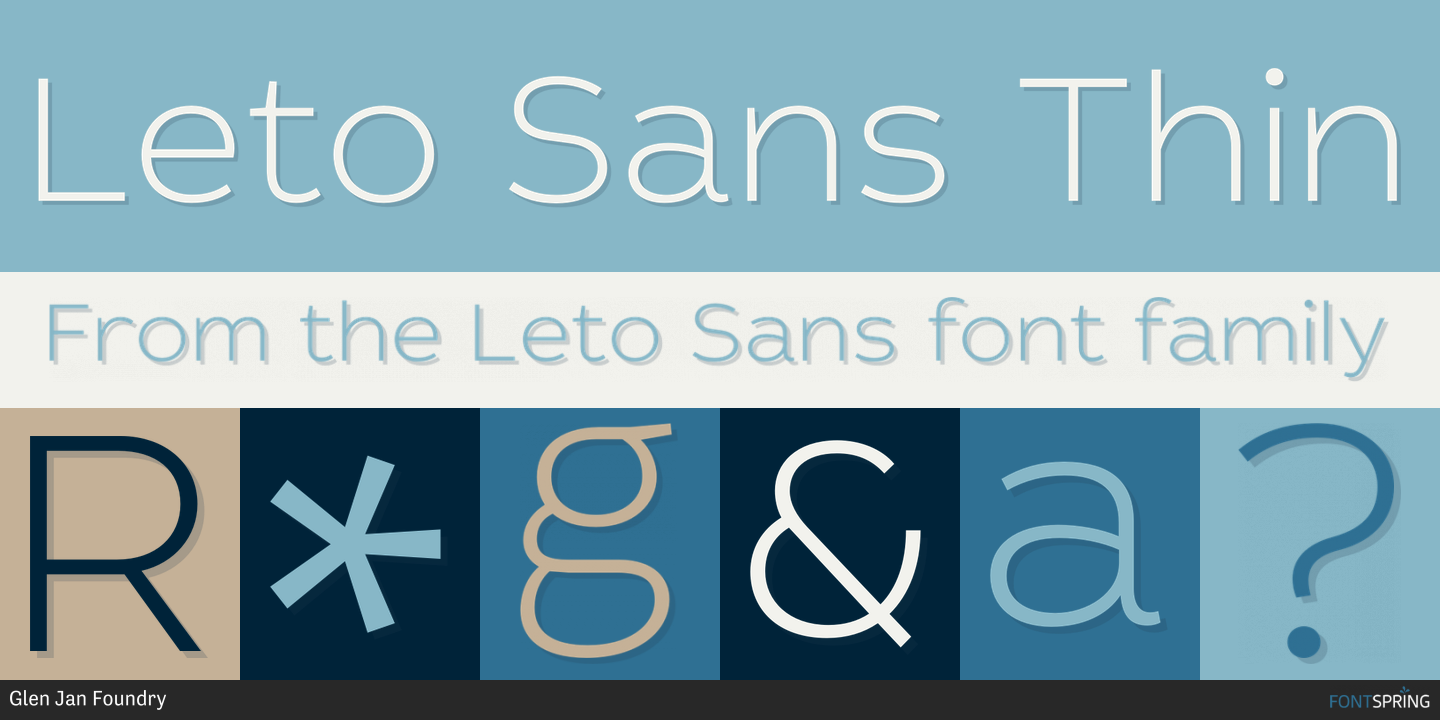 Similar Fonts To Leto Sans