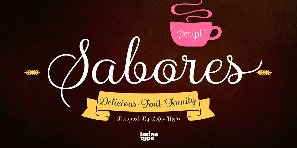 Sabores is a delicious script font inspired by the flavours of the cooking world.