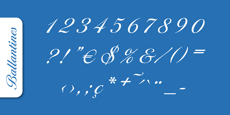 Ballantines Serial font family example.