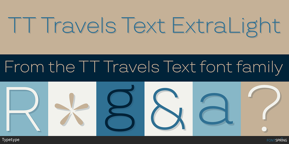 TT Travels Text ExtraLight Font