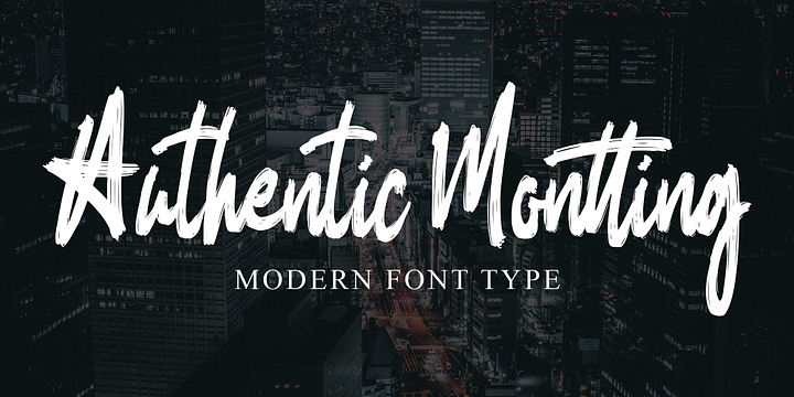 Authentic Montting font family by Ayska