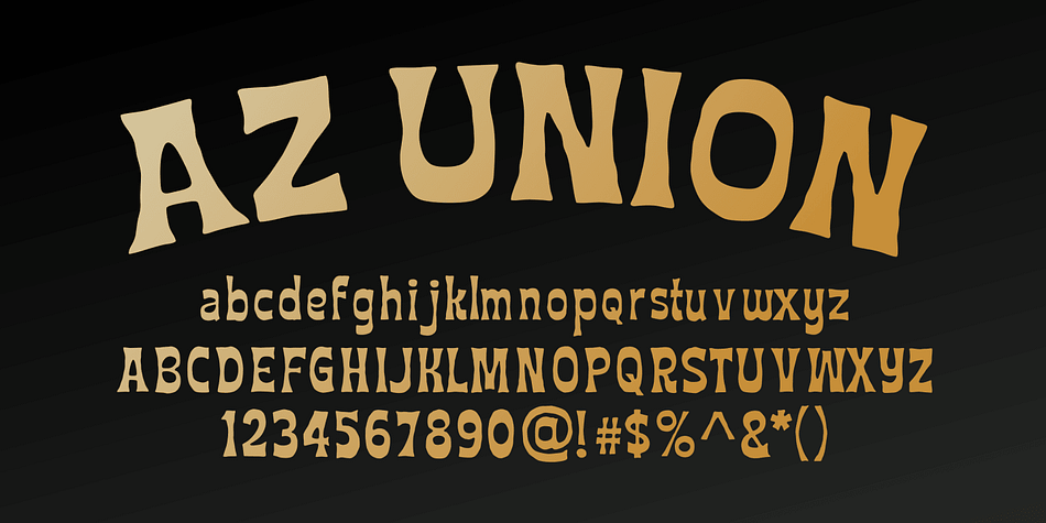 AZ Union font was inspired from an old vintage tin from the early 1900