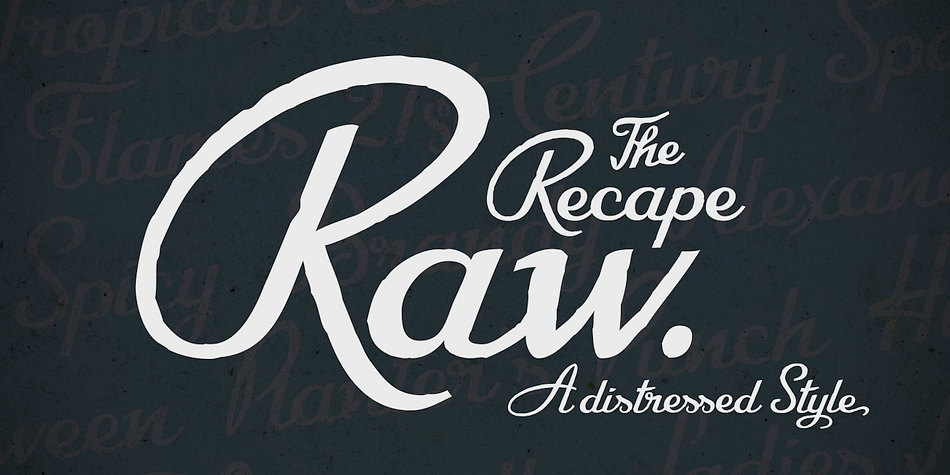 CA Recape is a a two font family.