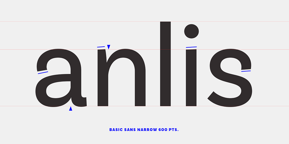 Basic Sans Narrow font family sample image.