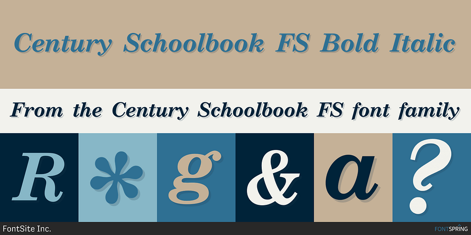Century Schoolbook FS Bold Italic Font