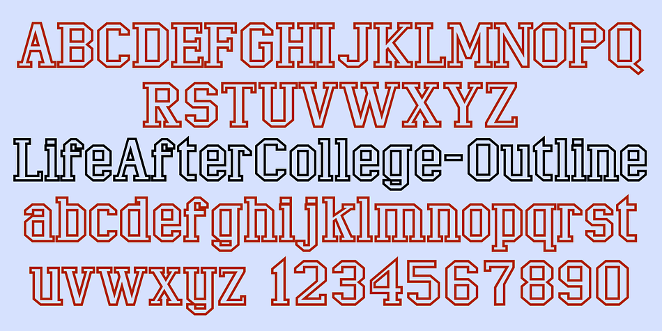 Highlighting the LifeAfterCollege font family.