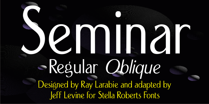 When Ray Larabie donated some font work files to the Stella Roberts font project, he suggested that whenever possible the design get reworked to reflect some update and change.