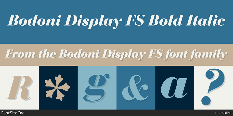 Bodoni Display FS Bold Italic Font