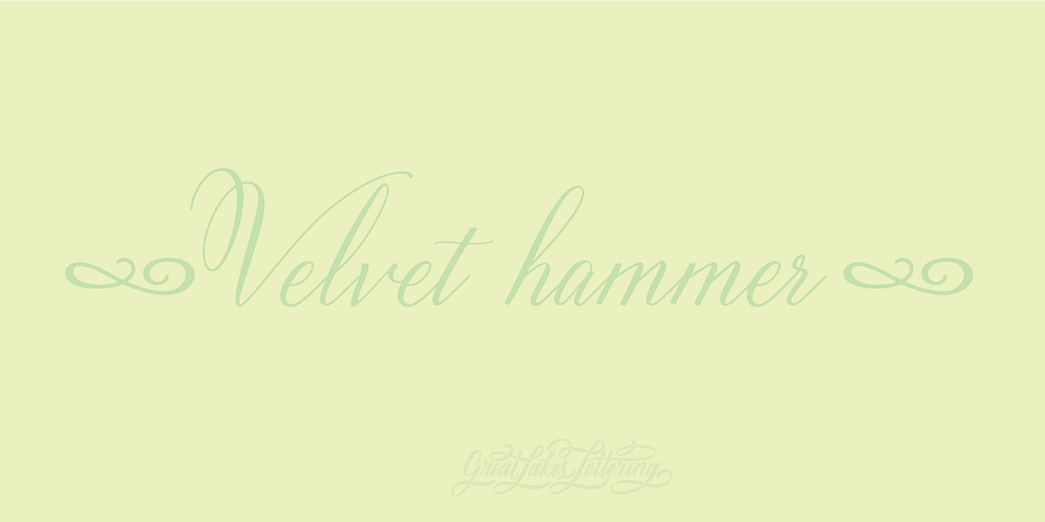 The Velvet Hammer is a true hand calligraphy font that offers the viewer a sense of strong elegance.