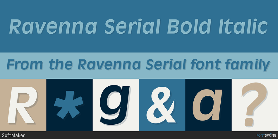Ravenna Serial Bold Italic Font