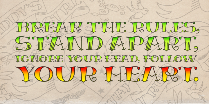 Displaying the beauty and characteristics of the Stay True font family.