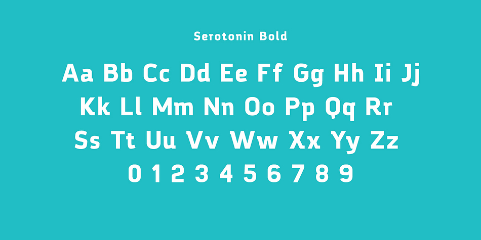 Serotonin font family sample image.