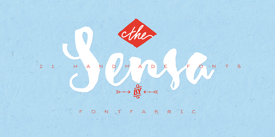 Sensa is a handmade font family consisting of 21 fonts.
