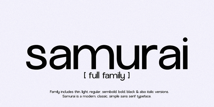 Samurai font family by Schrifted Type
