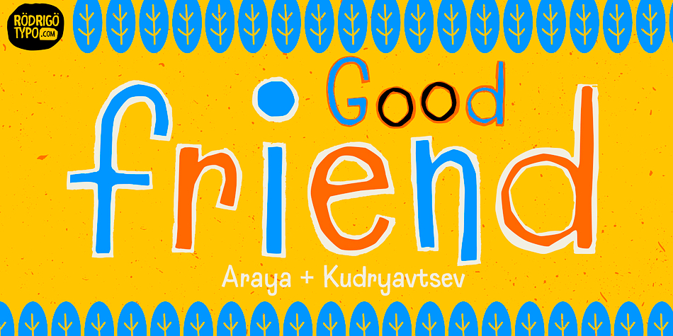 Displaying the beauty and characteristics of the Goodfriend font family.