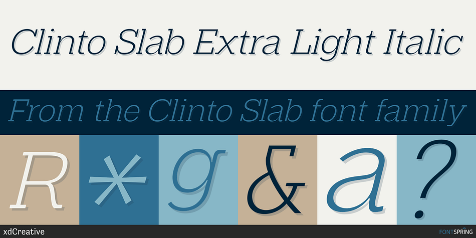 Clinto Slab Extra Light Italic Font