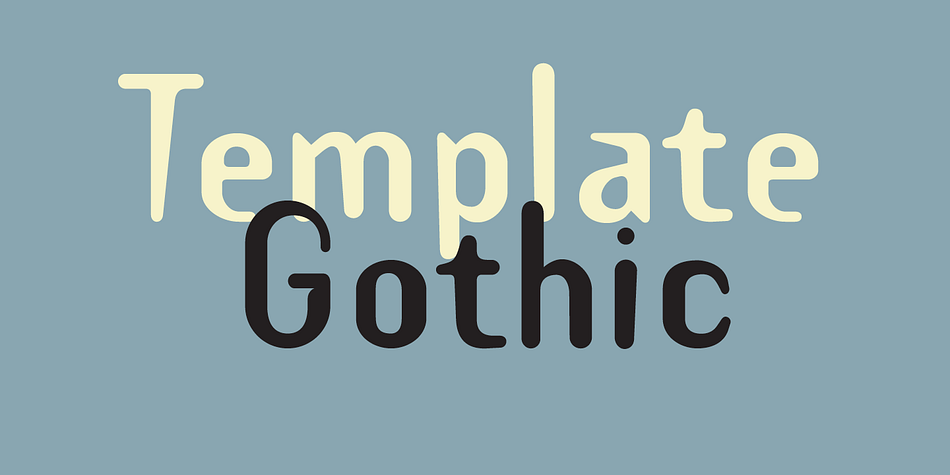 Template Gothic is an important milestone in the history of digital fonts due to its popularity but also because of the designer’s unique voice and the vernacular source he used as inspiration — a sign posted in his neighborhood laundromat.
