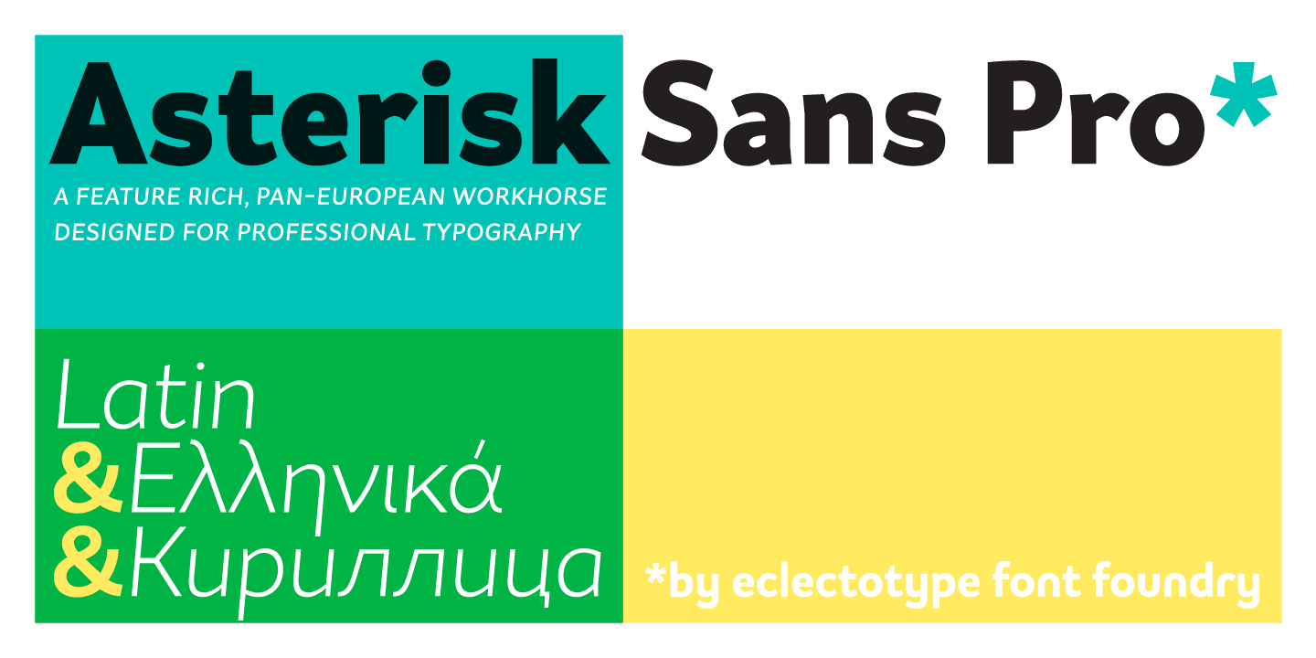 Asterisk Sans Pro Font