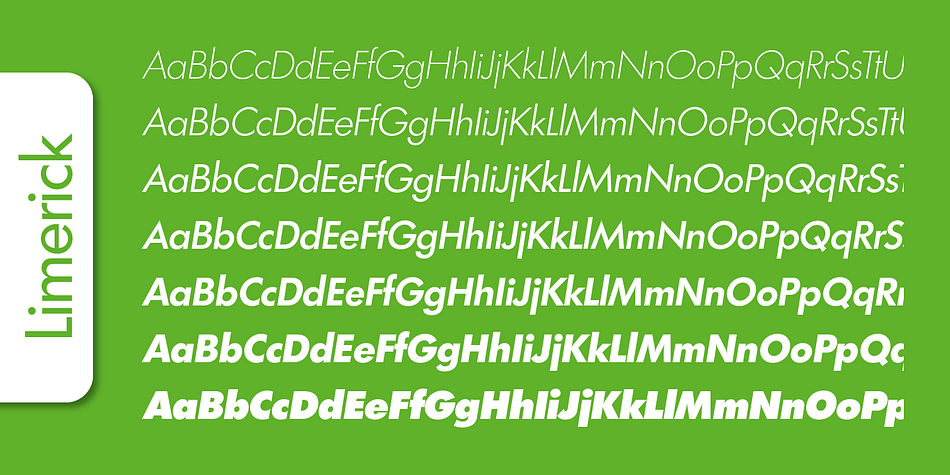 Emphasizing the popular Limerick Serial font family.
