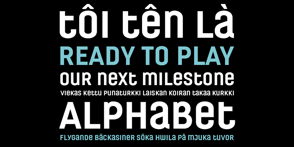 Highlighting the Meeneralca 4F font family.