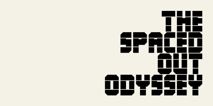 A block-work typeface inspired by East European movie posters.