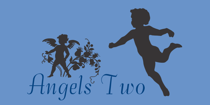 Angels font family sample image.