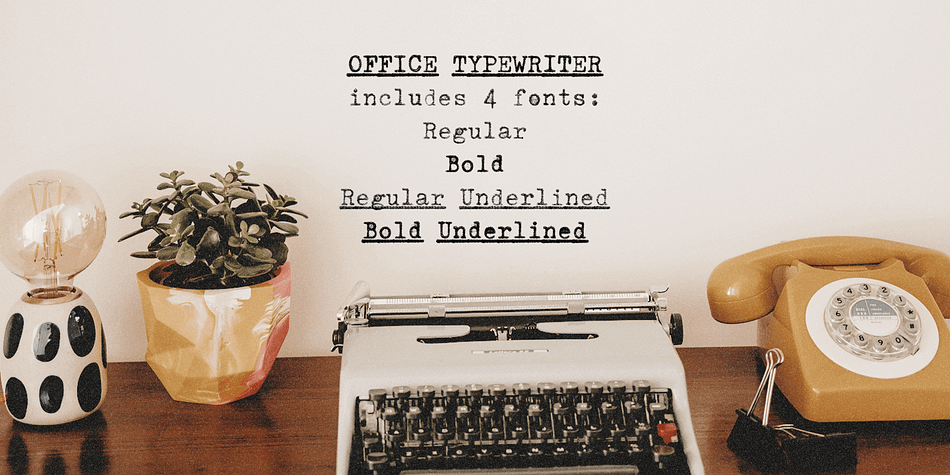 Office Typewriter Font Family by Ana's Fonts - Fontspring