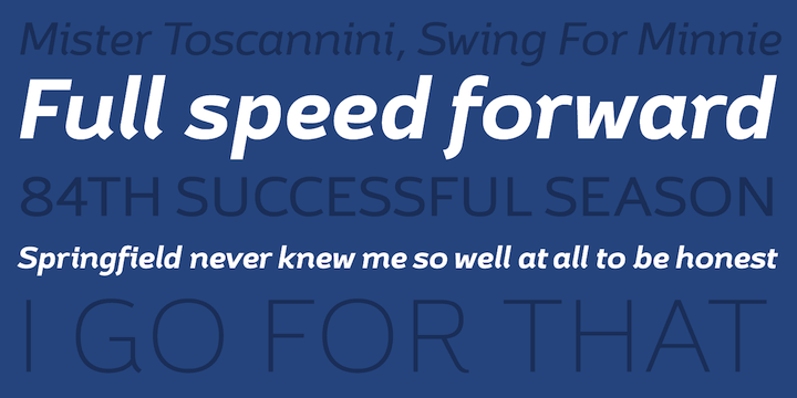 Emphasizing the favorited Brisko Sans font family.