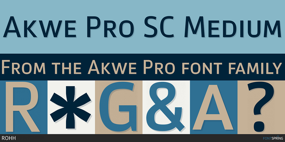 Akwe Pro SC Medium Font