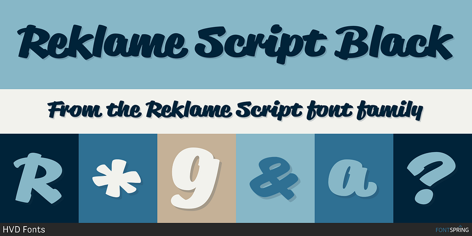 Reklame Script Black Font
