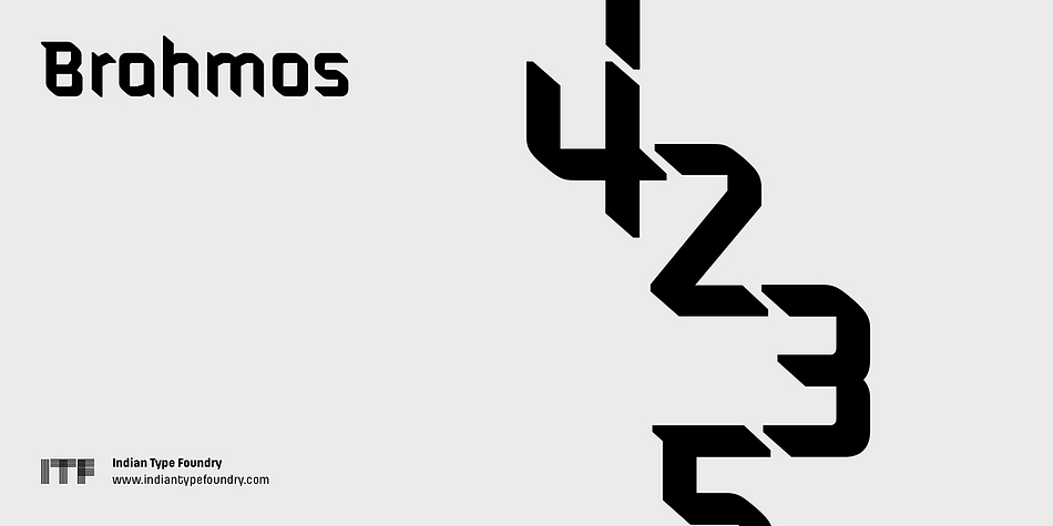 The typeface’s most striking feature is the appearance of its characters, which seem “written” by a pen held at a typically Devanagari (Oppposite to Latin) angle.