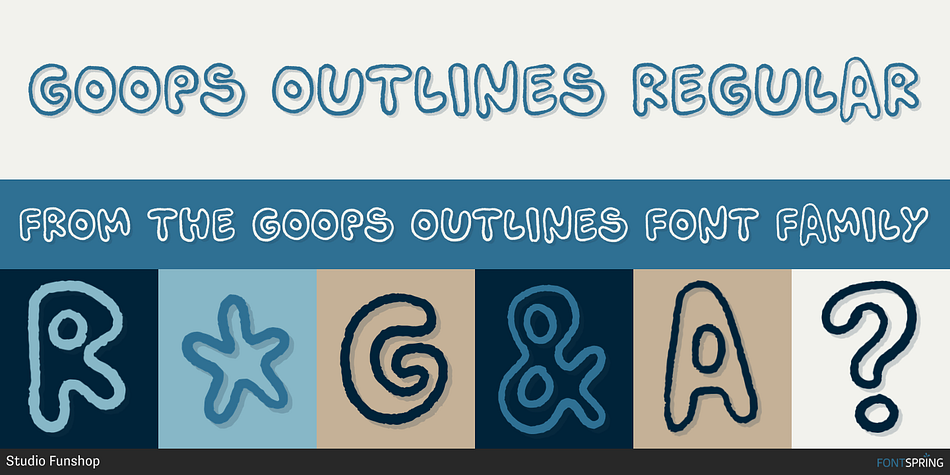 Goops Outlines Regular Font
