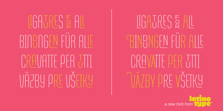 This new version includes more than 1,300 characters in Opentype format, many ligatures (including diacritical marks and numbers), two groups of alternate characters, and some swash characters.