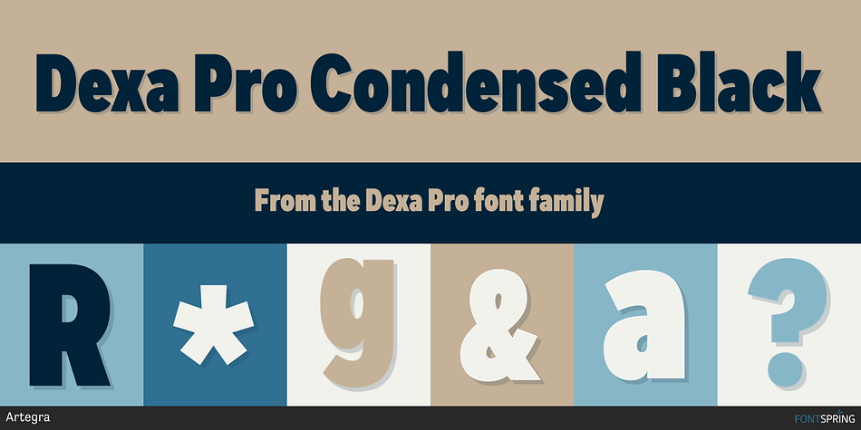 Dexa Pro Condensed Black Font